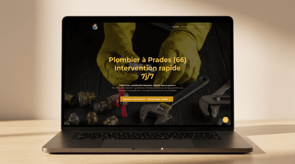 Mockup site plombier